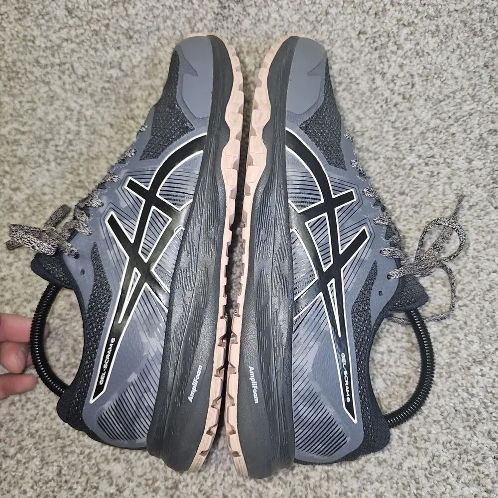 ASICS Women's Gel-Scram 6 Grey Pink Athletic Sneakers Camo Size‎ 9 Amplifoam